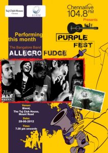 Allegro Fudge to feature at Chennai Live's Purple Fest