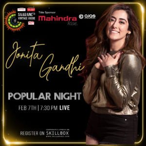 Saarang Popular Night 2021: Jonita Gandhi
